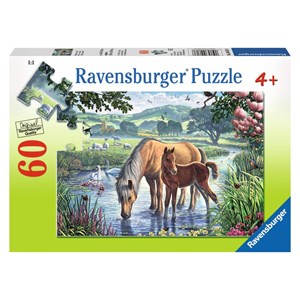 Ravensburger (09617) - Steve Crisp: "Mother and Foal" - 60 pieces puzzle