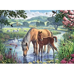 Ravensburger (09617) - Steve Crisp: "Mother and Foal" - 60 pieces puzzle