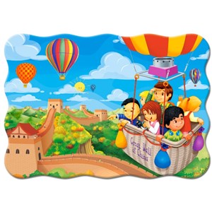 Castorland (B-03648) - "Balloon Ride over the Grat Wall of China" - 30 pieces puzzle