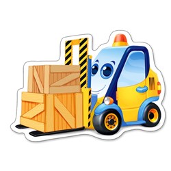 Castorland (B-005024) - "Funny Building Machines" - 3 4 6 9 pieces puzzle