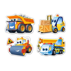 Castorland (B-005024) - "Funny Building Machines" - 3 4 6 9 pieces puzzle
