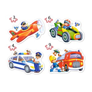 Castorland (B-005055) - "Exciting Jobs" - 3 4 6 9 pieces puzzle