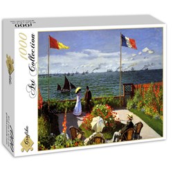 Grafika (00036) - Claude Monet: "Terrasse à Sainte-Adresse, 1867" - 1000 pieces puzzle