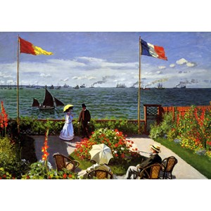 Grafika (00036) - Claude Monet: "Terrasse à Sainte-Adresse, 1867" - 1000 pieces puzzle