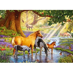 Castorland (B-030286) - "Horses by the Stream" - 300 pieces puzzle