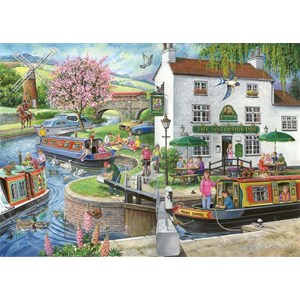 The House of Puzzles (3176) - "Find the Differences No.6, By The Canal" - 1000 pieces puzzle