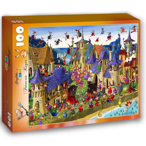 Grafika Kids (00880) - François Ruyer: "Witches" - 100 pieces puzzle