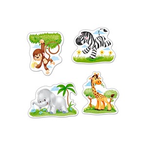 Castorland (B-005017) - "African Animals" - 3 4 6 9 pieces puzzle