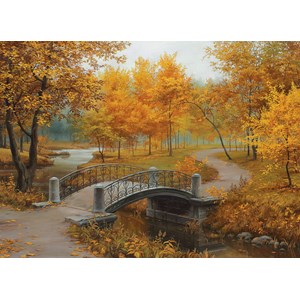 Eurographics (6000-0979) - Eugene Lushpin: "Autumn in an Old Park" - 1000 pieces puzzle