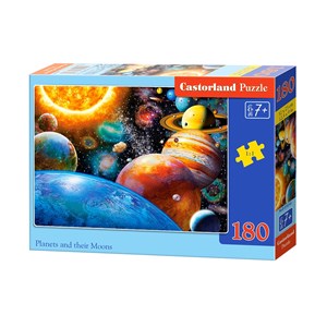 Castorland (B-018345) - "Planets and their Moons" - 180 pieces puzzle
