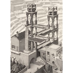 PuzzelMan (819) - M. C. Escher: "Waterfall" - 1000 pieces puzzle