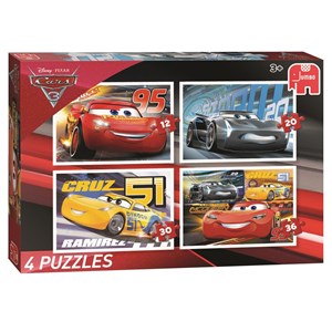 Jumbo (19613) - "Cars 3" - 12 20 30 36 pieces puzzle