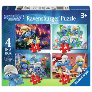 Ravensburger (06920) - "The Smurfs" - 12 16 20 24 pieces puzzle