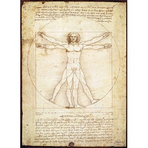 Eurographics (6000-5098) - Leonardo Da Vinci: "The Vitruvian Man" - 1000 pieces puzzle