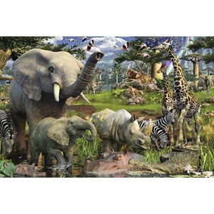 Ravensburger (17070) - "Animals at the Waterhole" - 3000 pieces puzzle