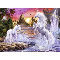 Ravensburger (14873) - "Unicorns At the River" - 500 pieces puzzle