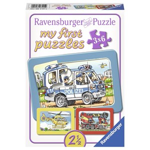 Ravensburger (06115) - "Fire Truck, Police, Ambulance" - 6 pieces puzzle