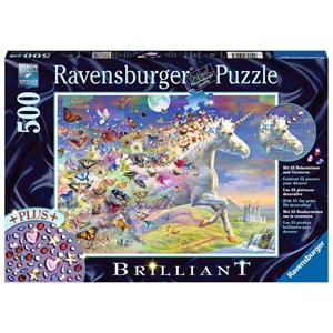Ravensburger (15046) - "Butterfly Unicorn" - 500 pieces puzzle