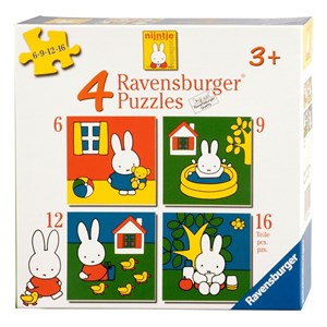 Ravensburger (07114) - "Miffy" - 6 9 12 16 pieces puzzle