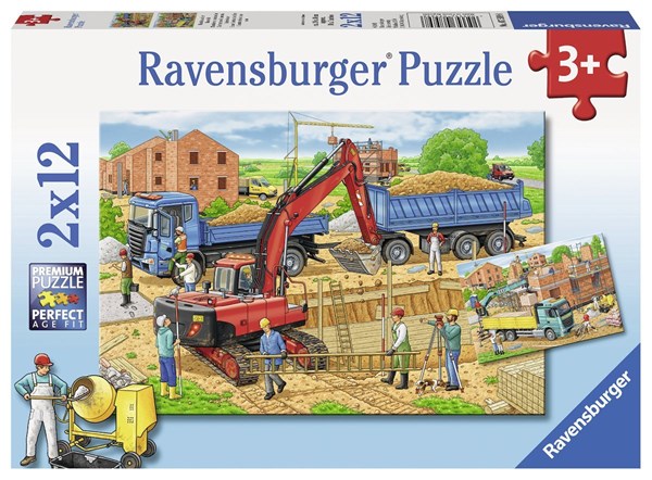 Ravensburger (07589) - "Busy Construction Site" - 12 pieces puzzle