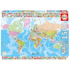 Educa (18500) - "Political World Map" - 1500 pieces puzzle