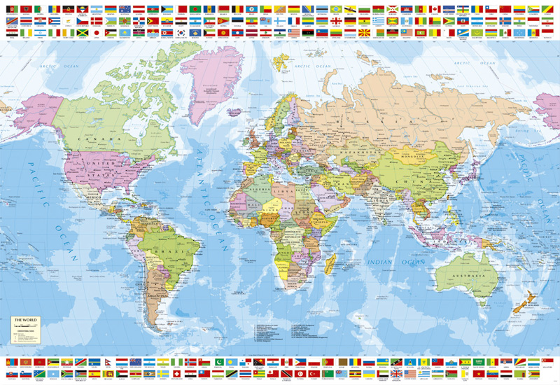 Amazon.com: Educa Political Map of The World Puzzle, 1500