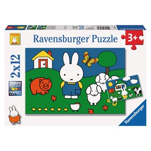 Ravensburger (07566) - "Miffy at the animals" - 12 pieces puzzle