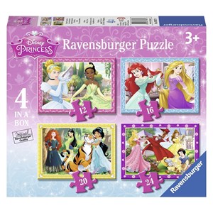 Ravensburger (07397) - "Disney Princess" - 12 16 20 24 pieces puzzle