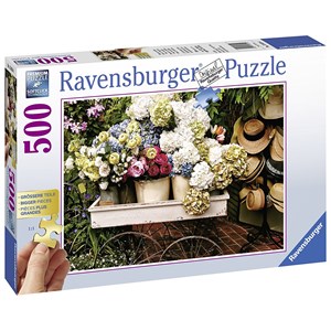 Ravensburger (13654) - "Flowers and Hats" - 500 pieces puzzle
