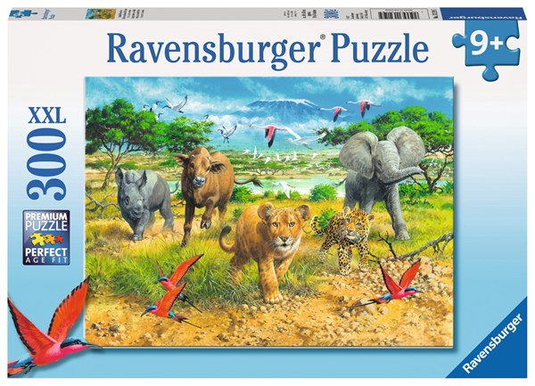 Ravensburger (13219) - "African Animal Babies" - 300 pieces puzzle