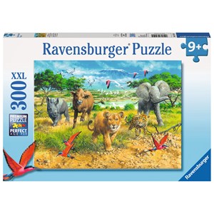 Ravensburger (13219) - "African Animal Babies" - 300 pieces puzzle