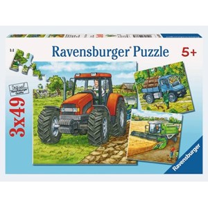 Ravensburger (93885) - "Agricultural machinery" - 49 pieces puzzle