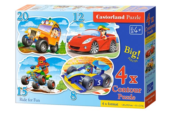 Castorland (B-043057) - "Ride for Fun" - 8 12 15 20 pieces puzzle