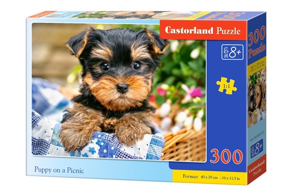 Castorland (B-030187) - "Puppy on a Picnic" - 300 pieces puzzle