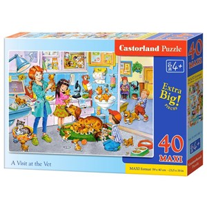 Castorland (B-040186) - "At the Animal Doctor" - 40 pieces puzzle