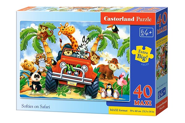 Castorland (B-040131) - "Softies on Safari" - 40 pieces puzzle