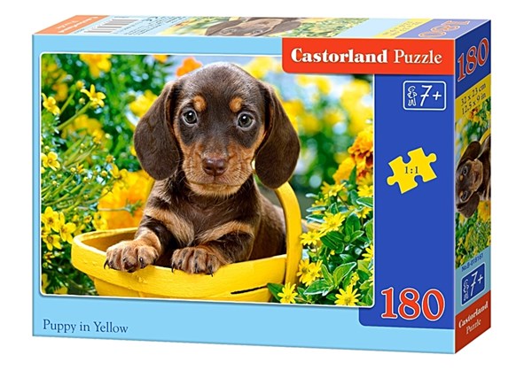 Castorland (B-018161) - "Puppy in Yellow" - 180 pieces puzzle