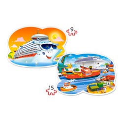 Castorland (B-020102) - "Sea Adventures" - 9 15 pieces puzzle