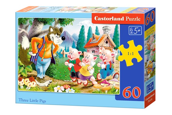 Castorland (B-06519) - "The 3 little pigs" - 60 pieces puzzle