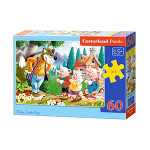 Castorland (B-06519) - "The 3 little pigs" - 60 pieces puzzle