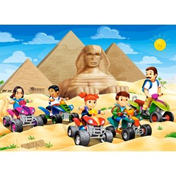 Castorland (B-066018) - "Quad Bikes at Giza Pyramids, Egypt" - 60 pieces puzzle