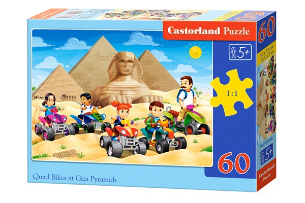 Castorland (B-066018) - "Quad Bikes at Giza Pyramids, Egypt" - 60 pieces puzzle