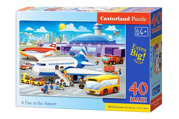 Castorland (B-040223) - "A Day at the Airport" - 40 pieces puzzle