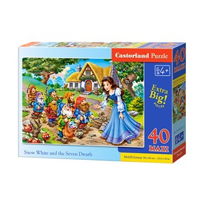 Castorland (B-040247) - "Snow White and the Seven Dwarfs" - 40 pieces puzzle