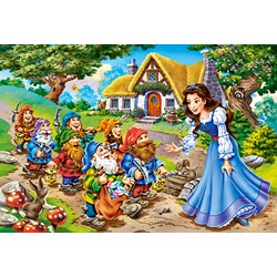 Castorland (B-040247) - "Snow White and the Seven Dwarfs" - 40 pieces puzzle