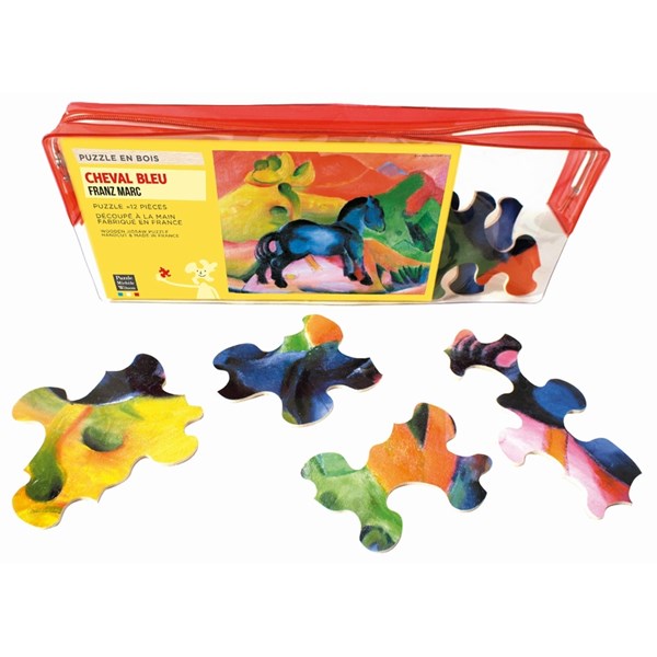 Puzzle Michele Wilson (W60-12) - Franz Marc: "Blue Horse" - 12 pieces puzzle
