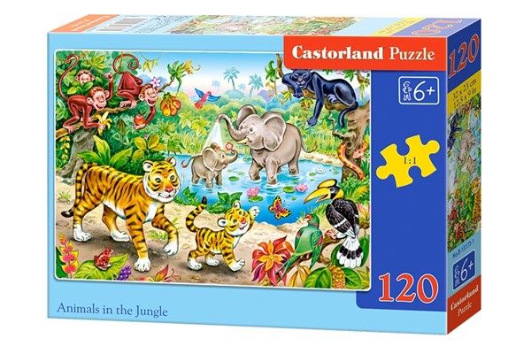 Castorland (B-13173) - "Animals in the Jungle" - 120 pieces puzzle
