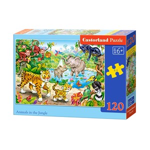 Castorland (B-13173) - "Animals in the Jungle" - 120 pieces puzzle
