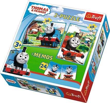 Trefl (90602) - "Thomas & Friends + Memo" - 30 48 pieces puzzle