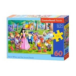 Castorland (B-066032) - "Snow White and the Seven Dwarfs" - 60 pieces puzzle